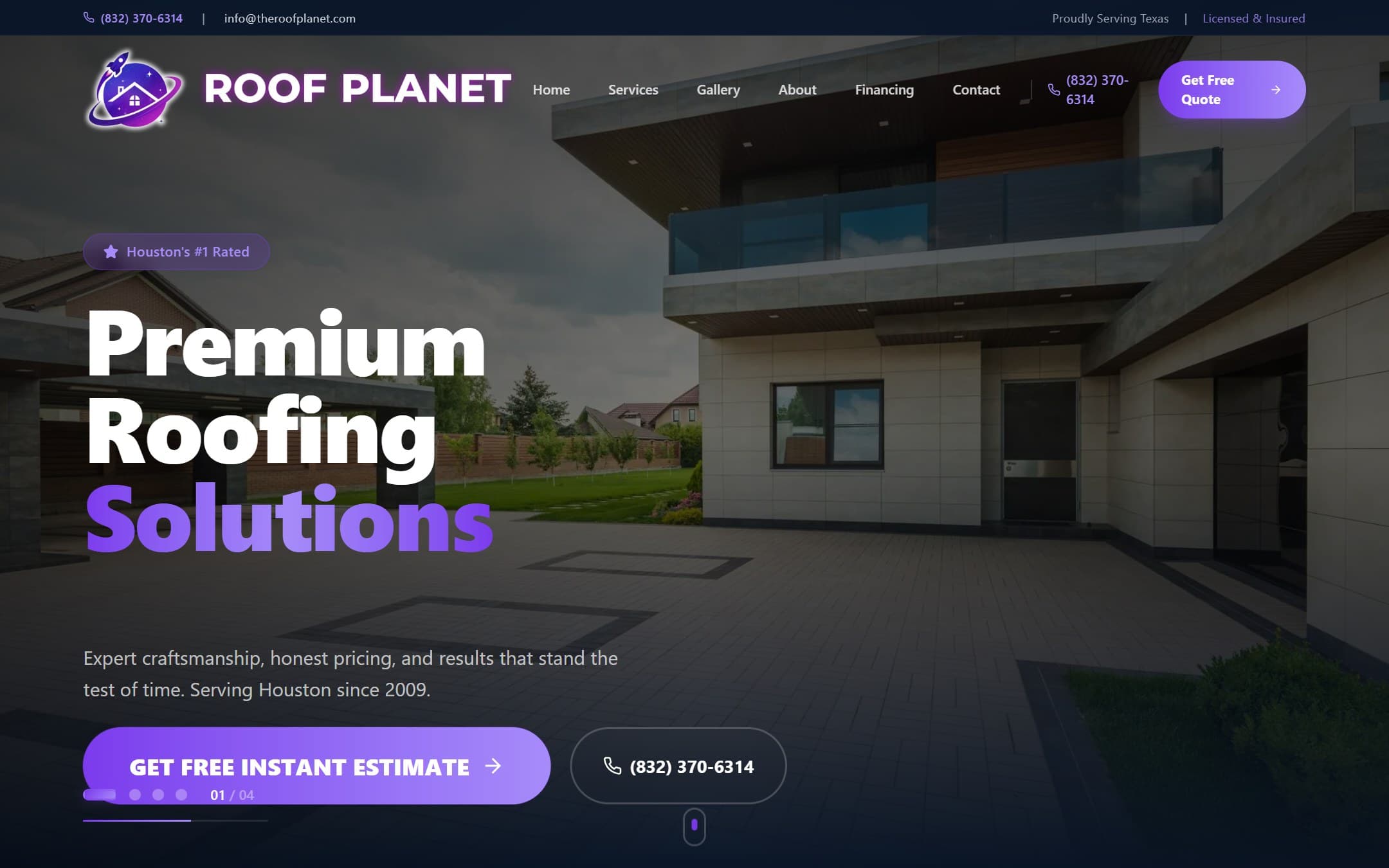 The Roof Planet — homepage screenshot