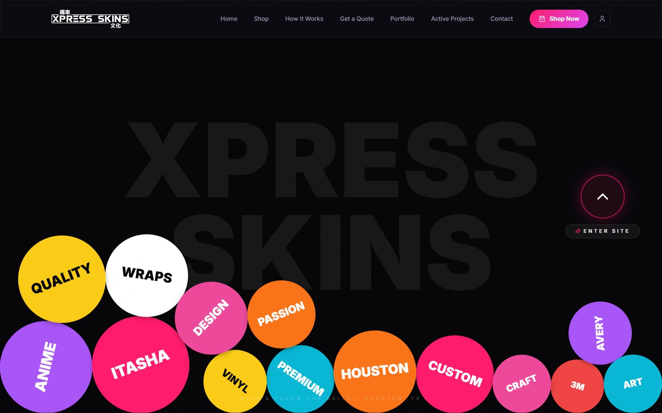 Xpress Skins — homepage screenshot